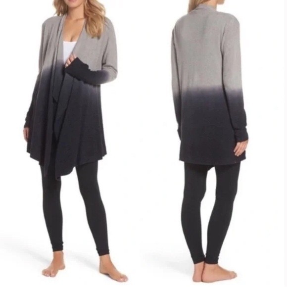 Barefoot Dreams CozyChic Lite Calypso Wrap Waterfall Cardigan - Picture 1 of 9